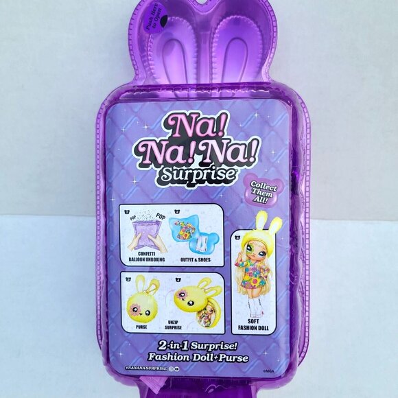 Na Na Na Surprise 2-in-1 Fashion Doll Plush Purse Outfit Shoes NEW SEALED - Picture 2 of 3